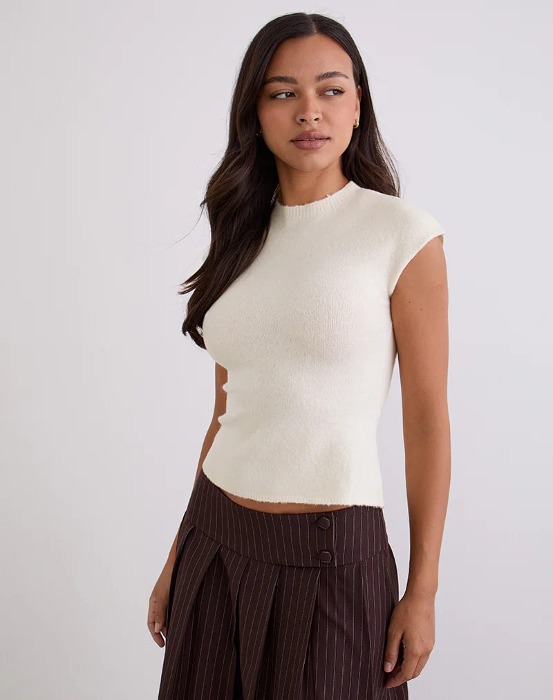Hanuva Top in Knit Cream