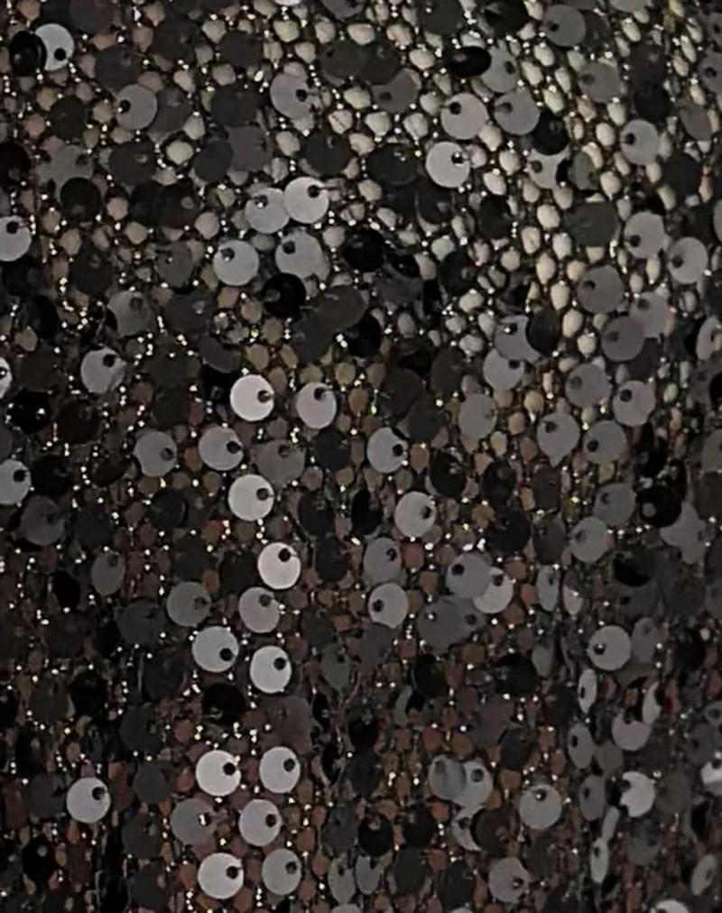 Ruway Unlined Scarf Top in Sequin Black