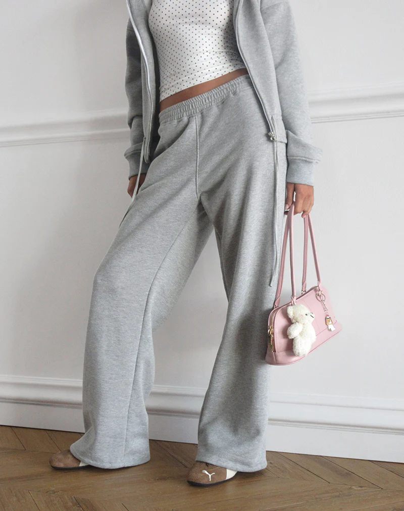 Loose Jogger in Grey Marl