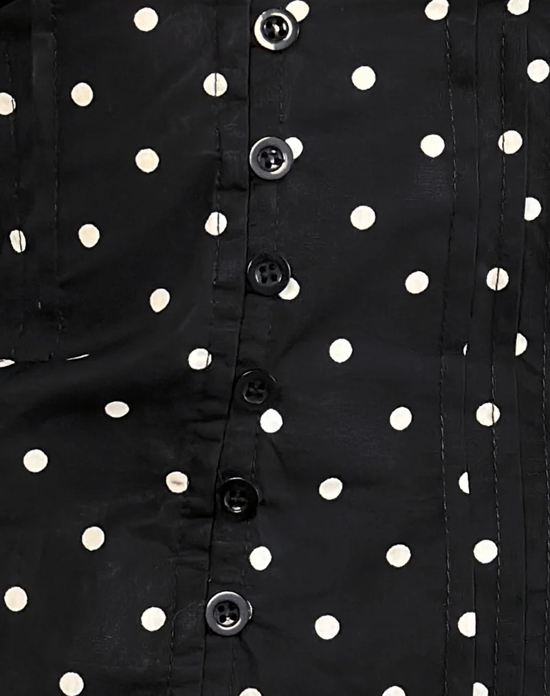 Ilias Corset Top in Basic Polka Black