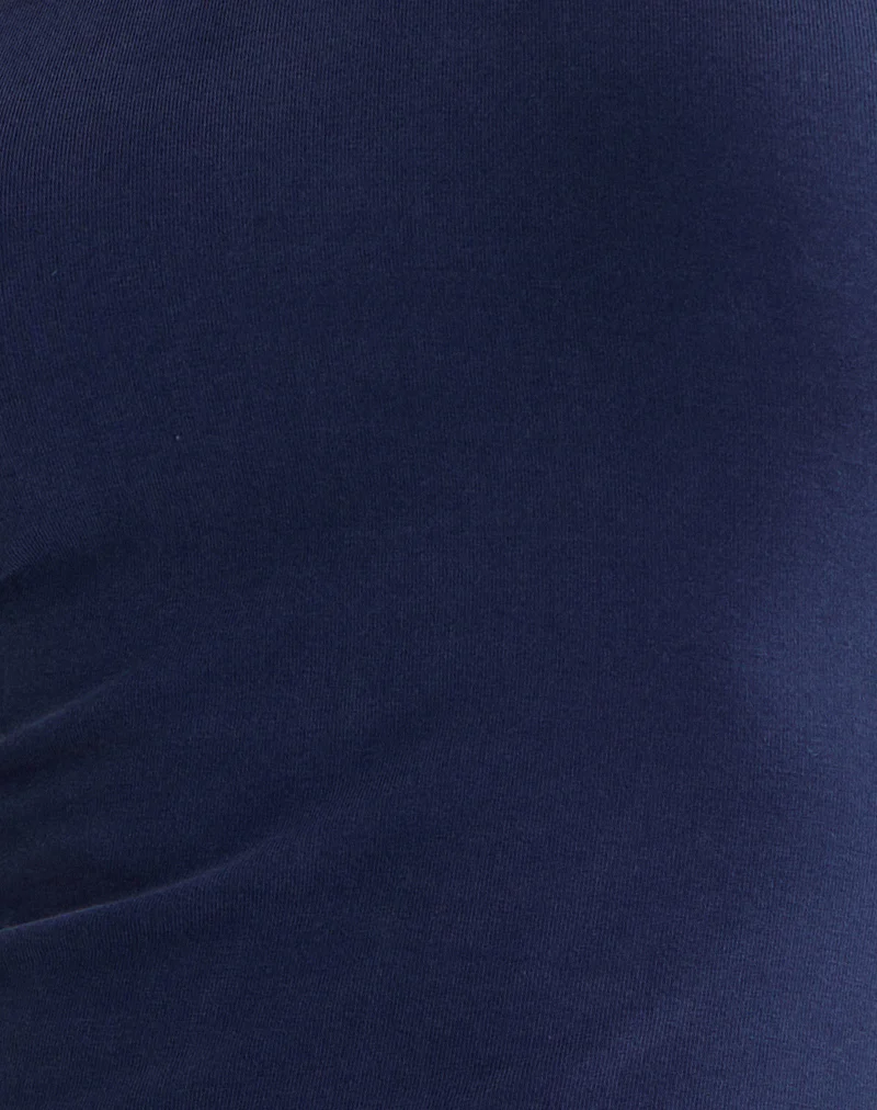 Lorie Halter Top in Cupro Navy