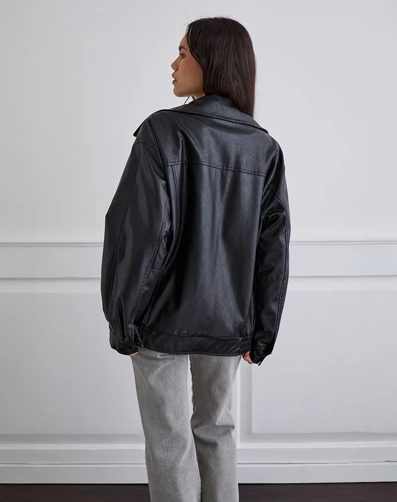 Cavita Jacket in PU Black