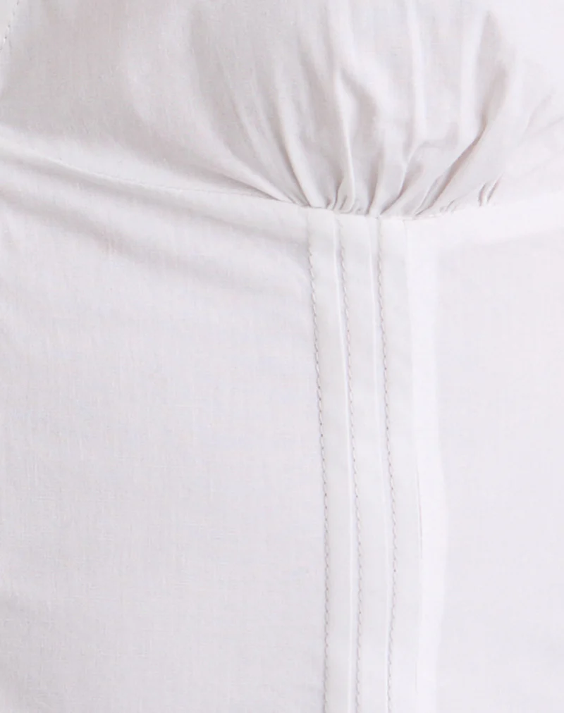 Lasily Sleeveless Corset Top in White