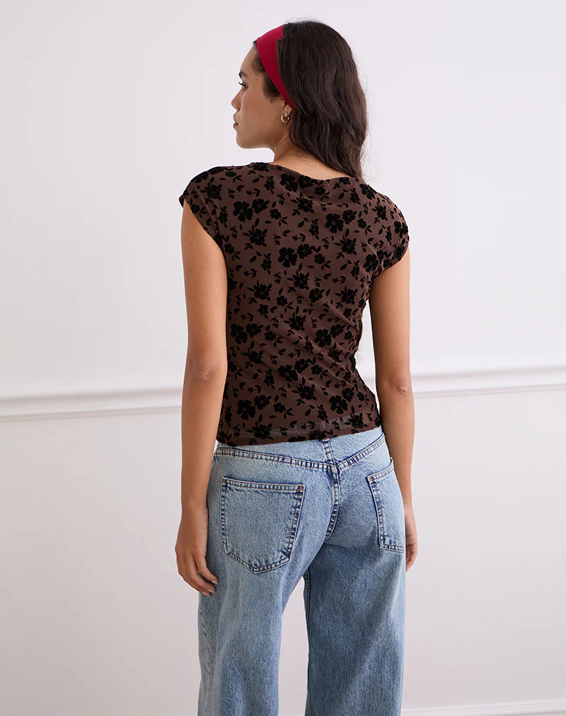 Nova Top in Garden Floral Brown