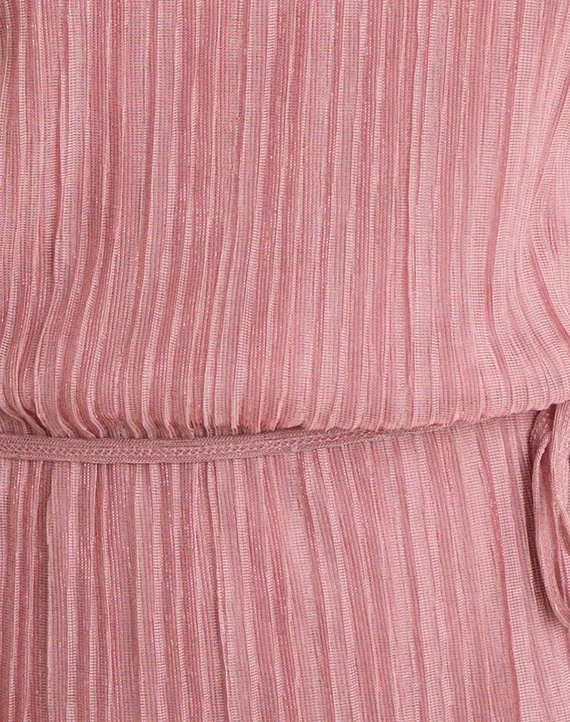 Brienne Top in Chiffon Plisse Pink