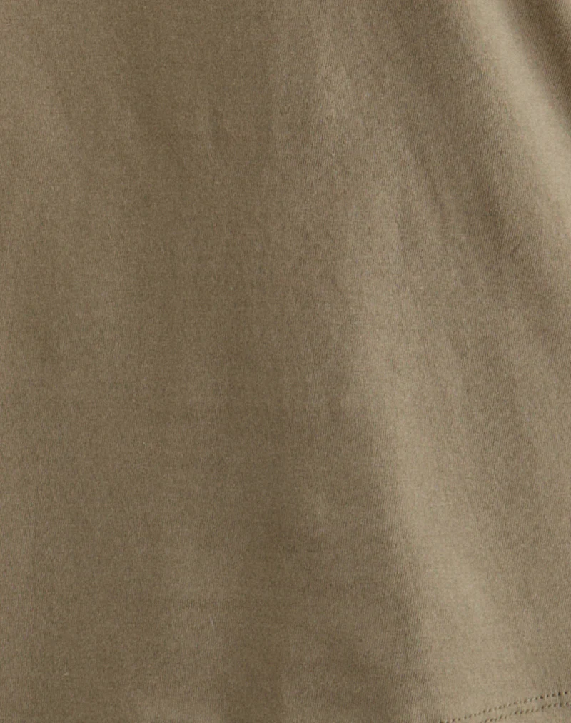 Viman Top in Jersey Khaki