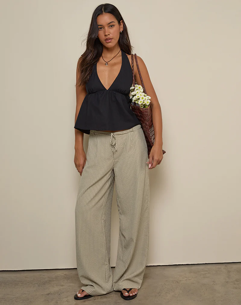 Eldana Halterneck Top in Black