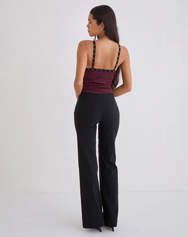 Tolani Cami Top in Heavy Mesh Wine
