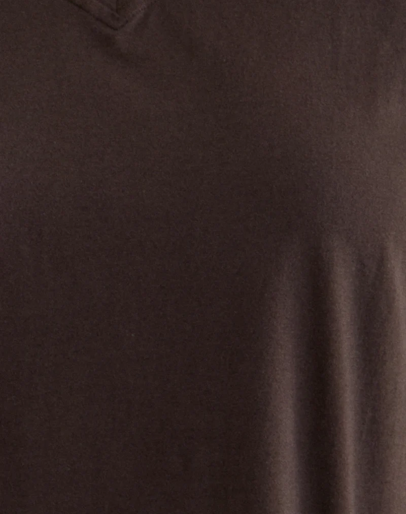 Viman Top in Jersey Chocolate