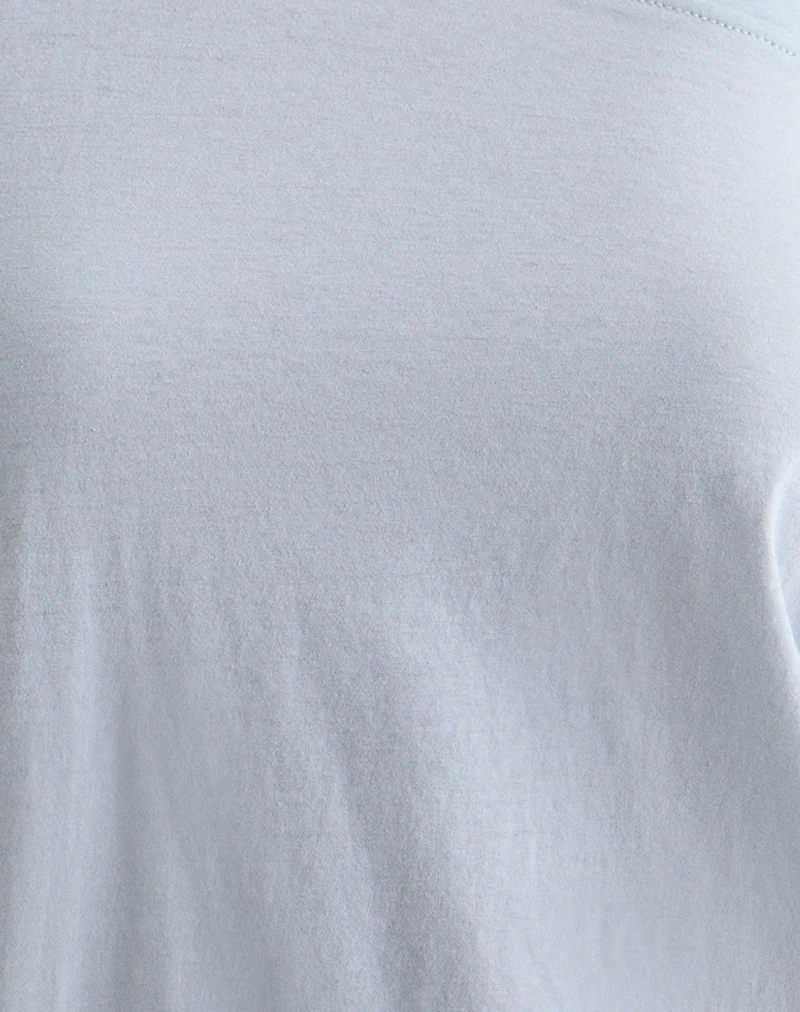 Daman Off-The-Shoulder Basic Top in Light Steel