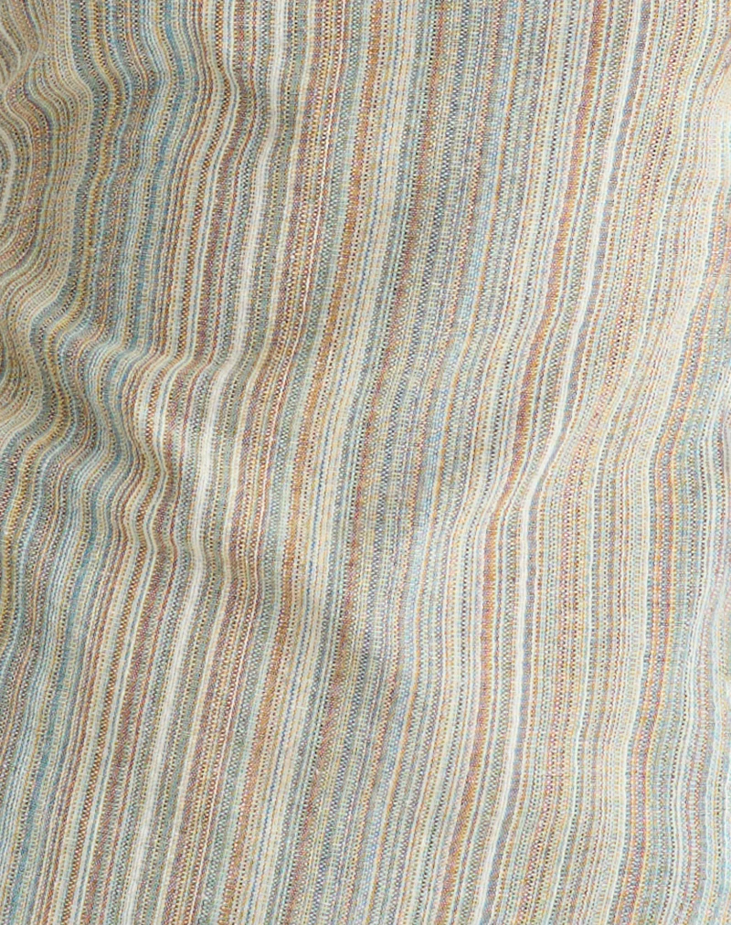 Hisana Bandeau Top in Stripe Yellow