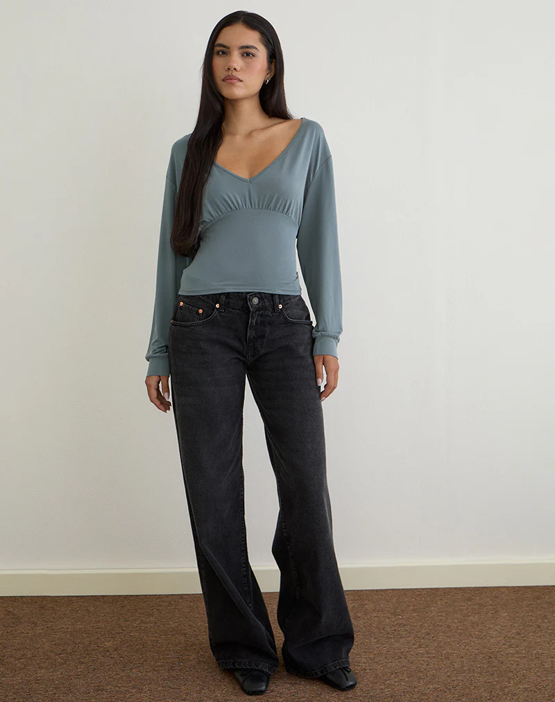 Romari Top in Ash Blue