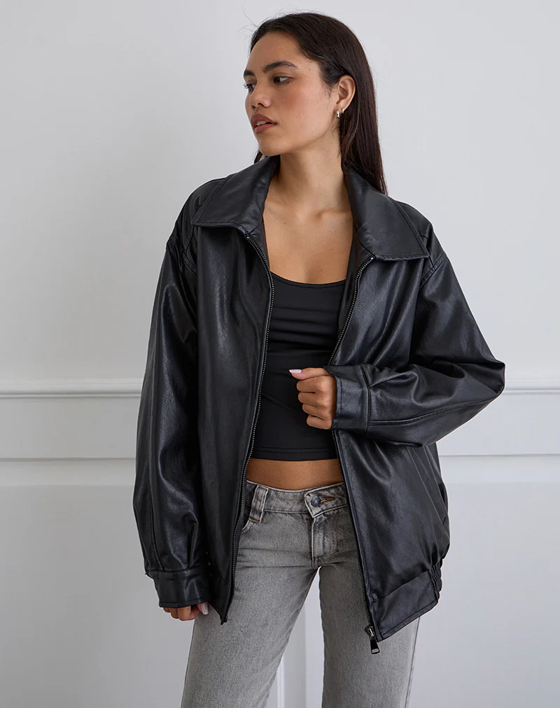 Cavita Jacket in PU Black