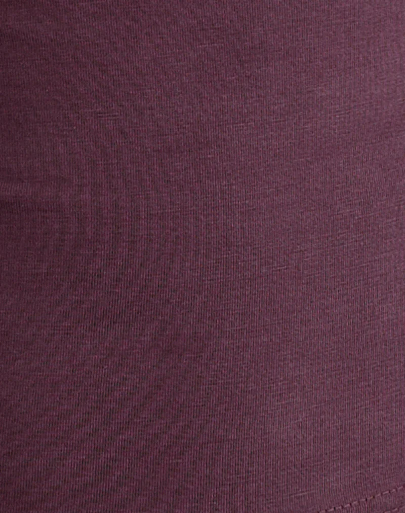 Yubin Keyhole Long Sleeve Top in Cupro Deep Purple