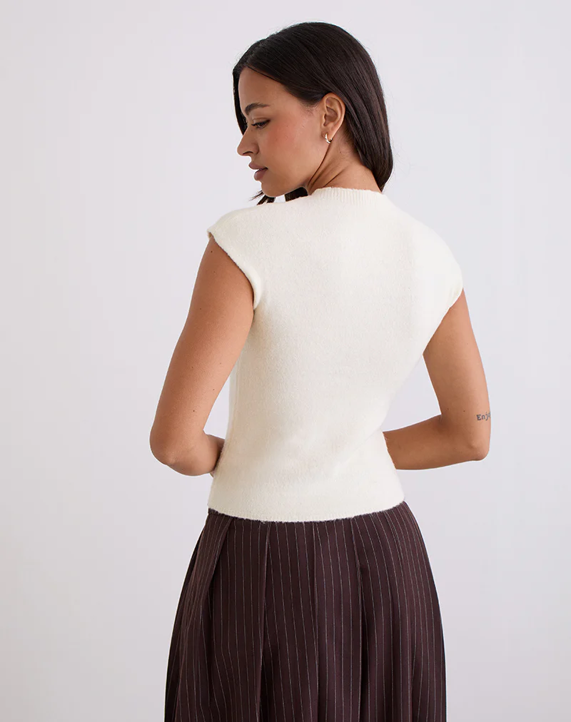 Hanuva Top in Knit Cream