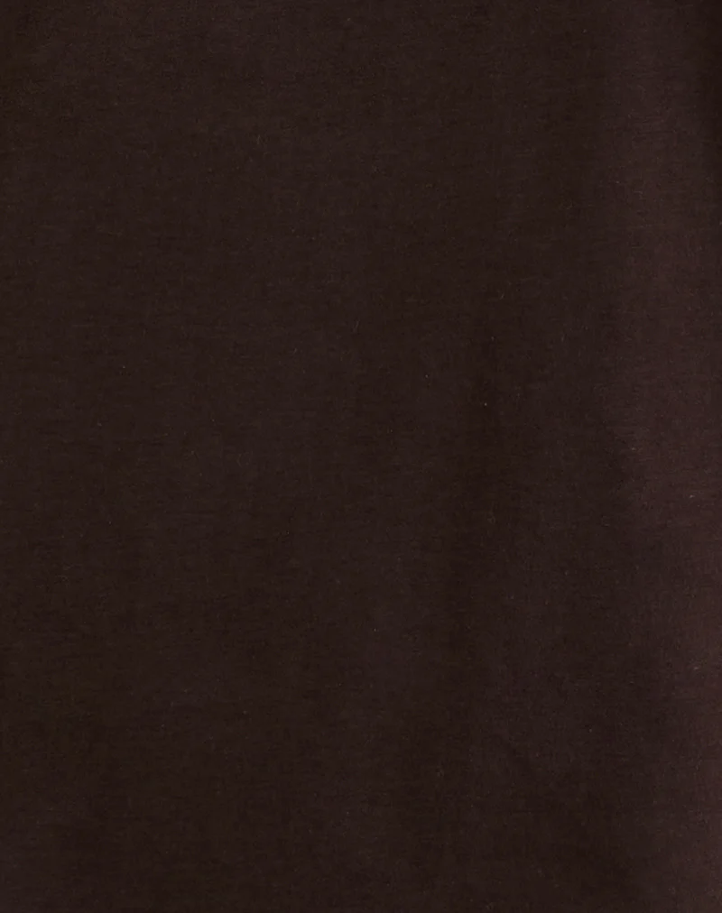 Daman Off Shoulder Basic Top in Chocolate Brown