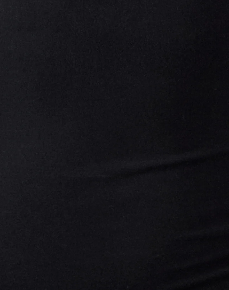 Nyala Long Sleeve Cutout Top in Rayon Jersey Black