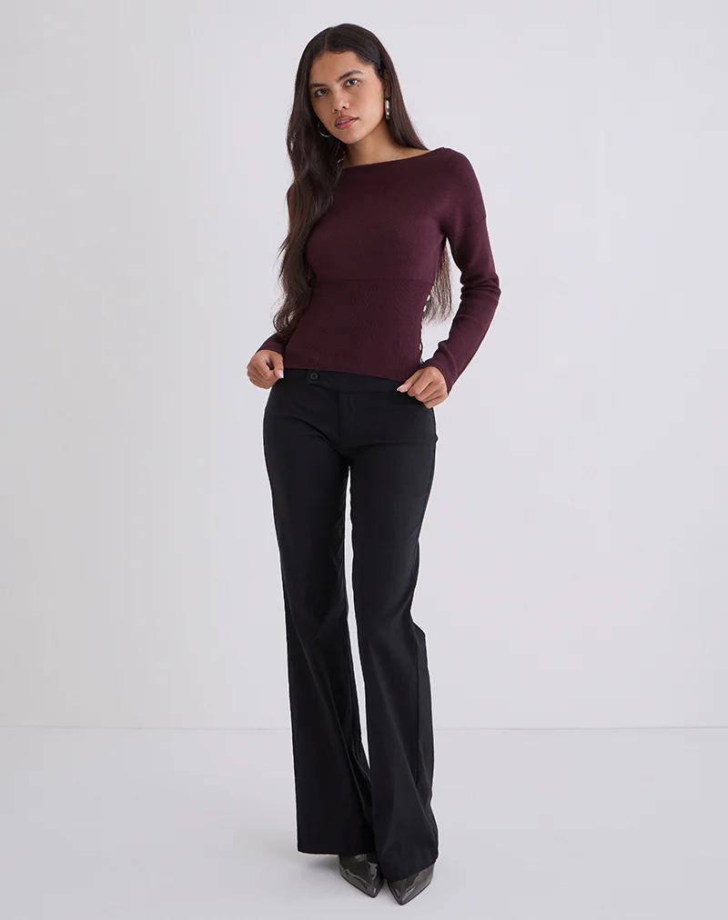 Elira Top in Knit Plum