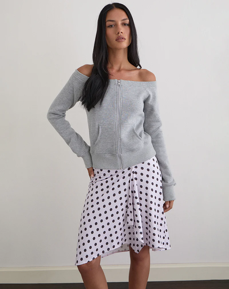 Airazo Bardot Sweater in Grey Marl