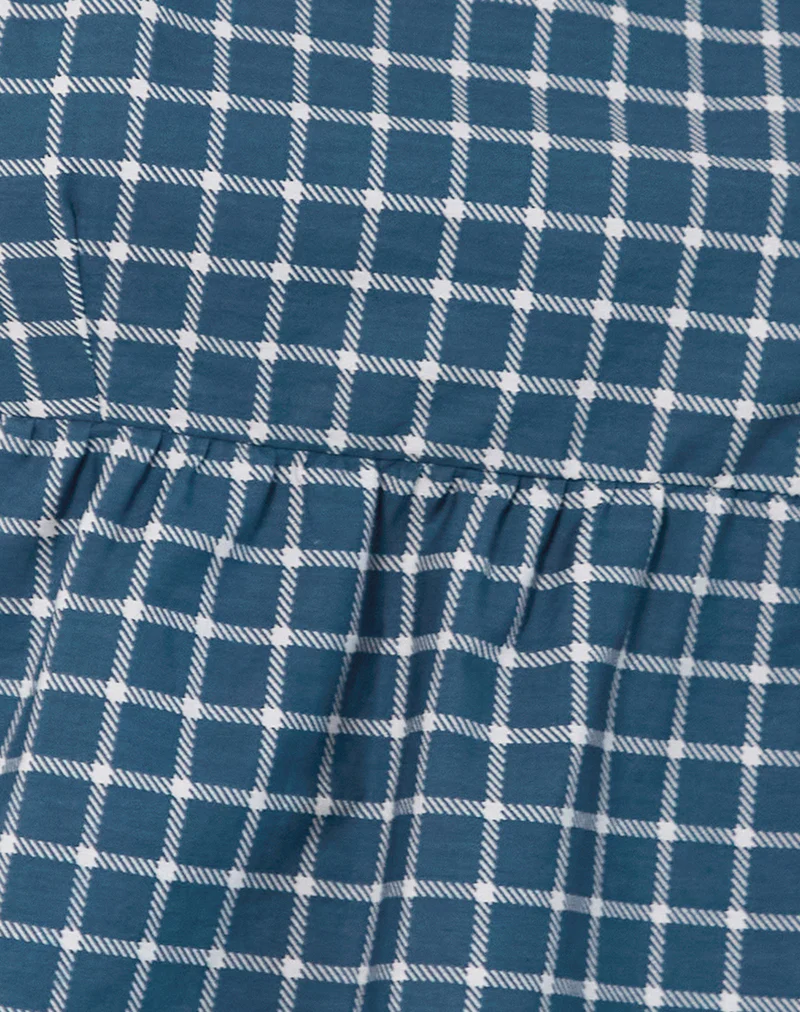 Palsi Tie Side Top in Navy Tartan