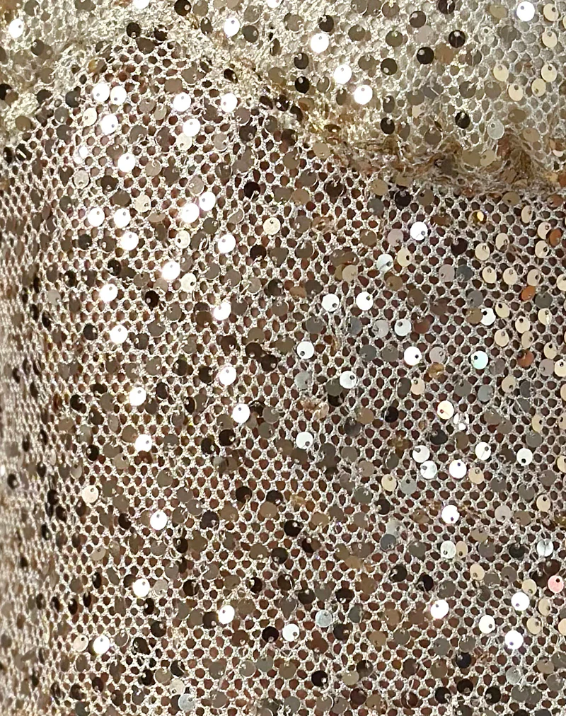 Karachi Triangle Cami Top in Sequin Gold