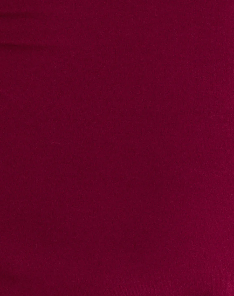 Cuthbe Off the Shoulder Twist Top in Burgundy