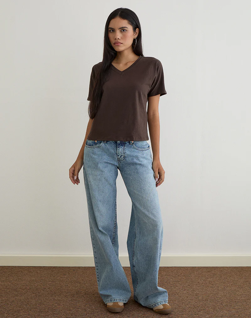 Viman Top in Jersey Chocolate