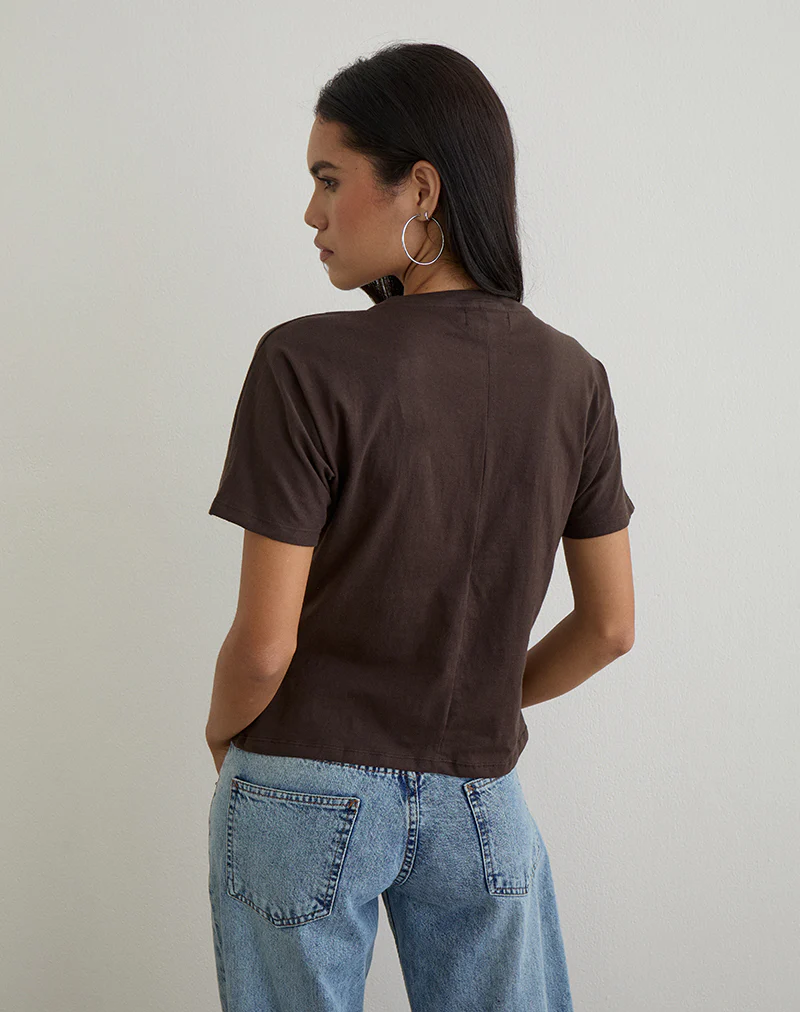 Viman Top in Jersey Chocolate