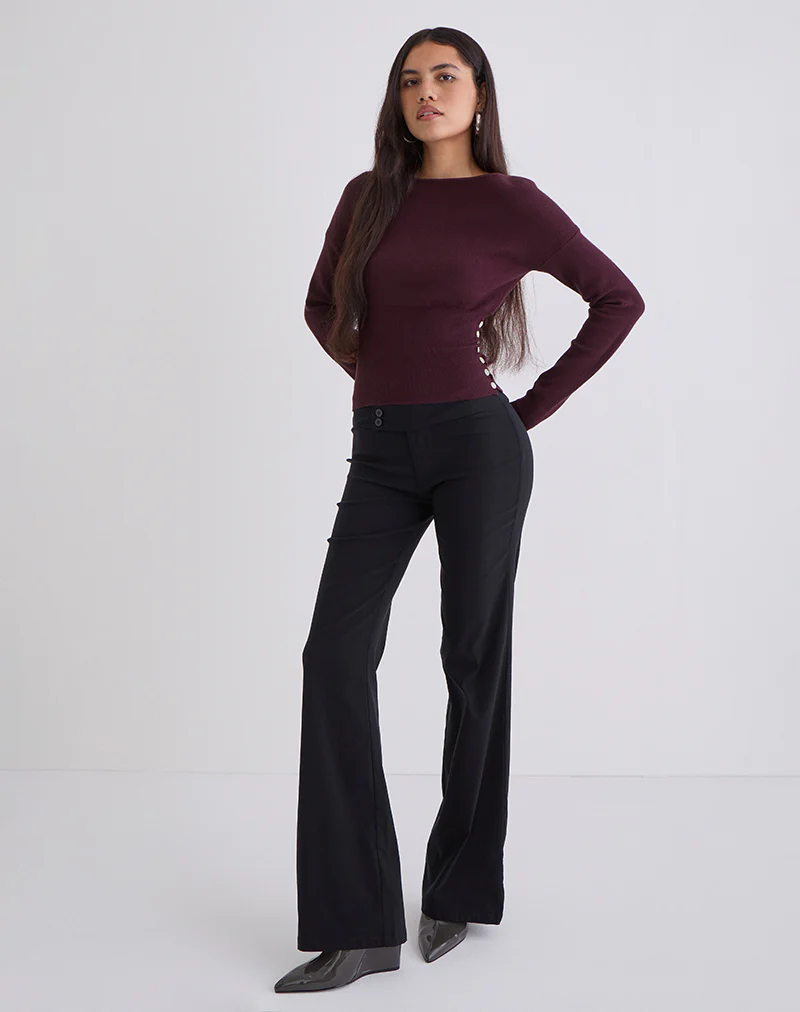 Elira Top in Knit Plum