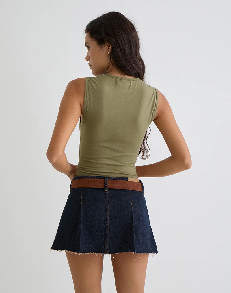 Monlo Top in Jersey Mono Floral Lime