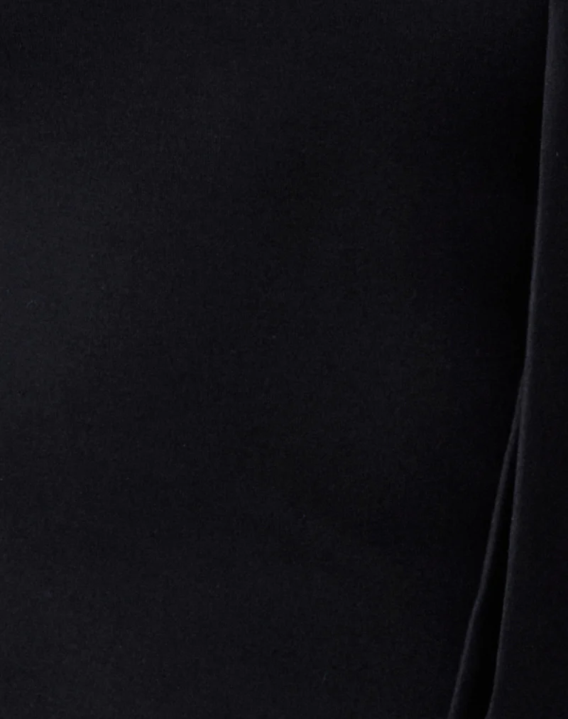 Jayahe One Sleeve Top in Rayon Jersey Black