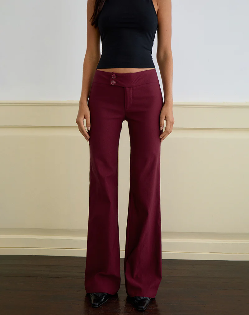 Falita Trouser in Tailoring Burgundy