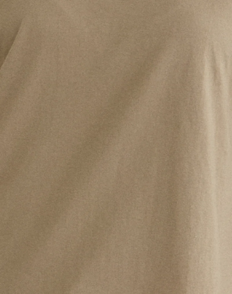 Daimin Off the Shoulder Top in Jersey Khaki