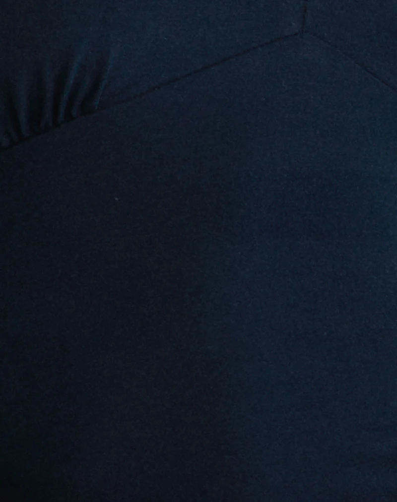 Faye Long Sleeve Top in Navy