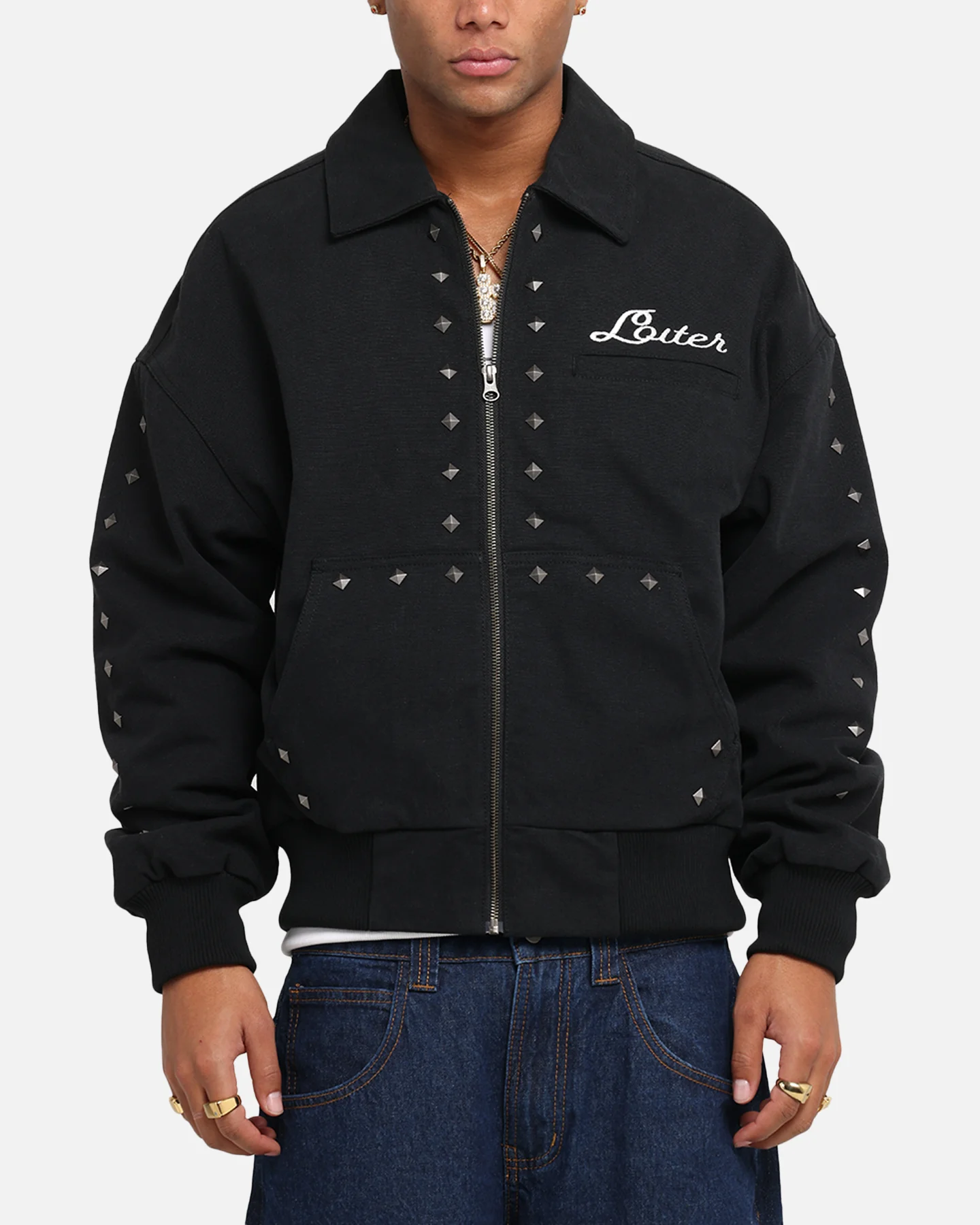 Loiter Chopper Work Jacket Washed Black