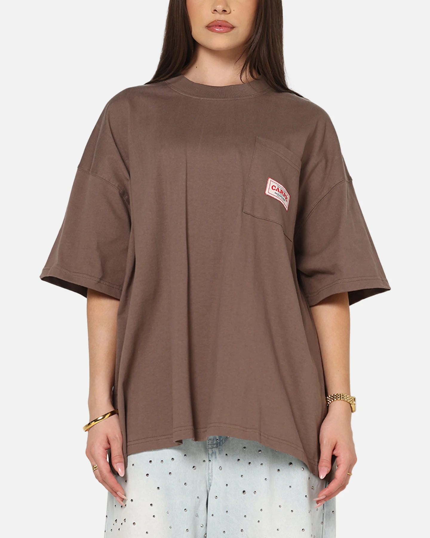 Carre Pocket T-Shirt Brown