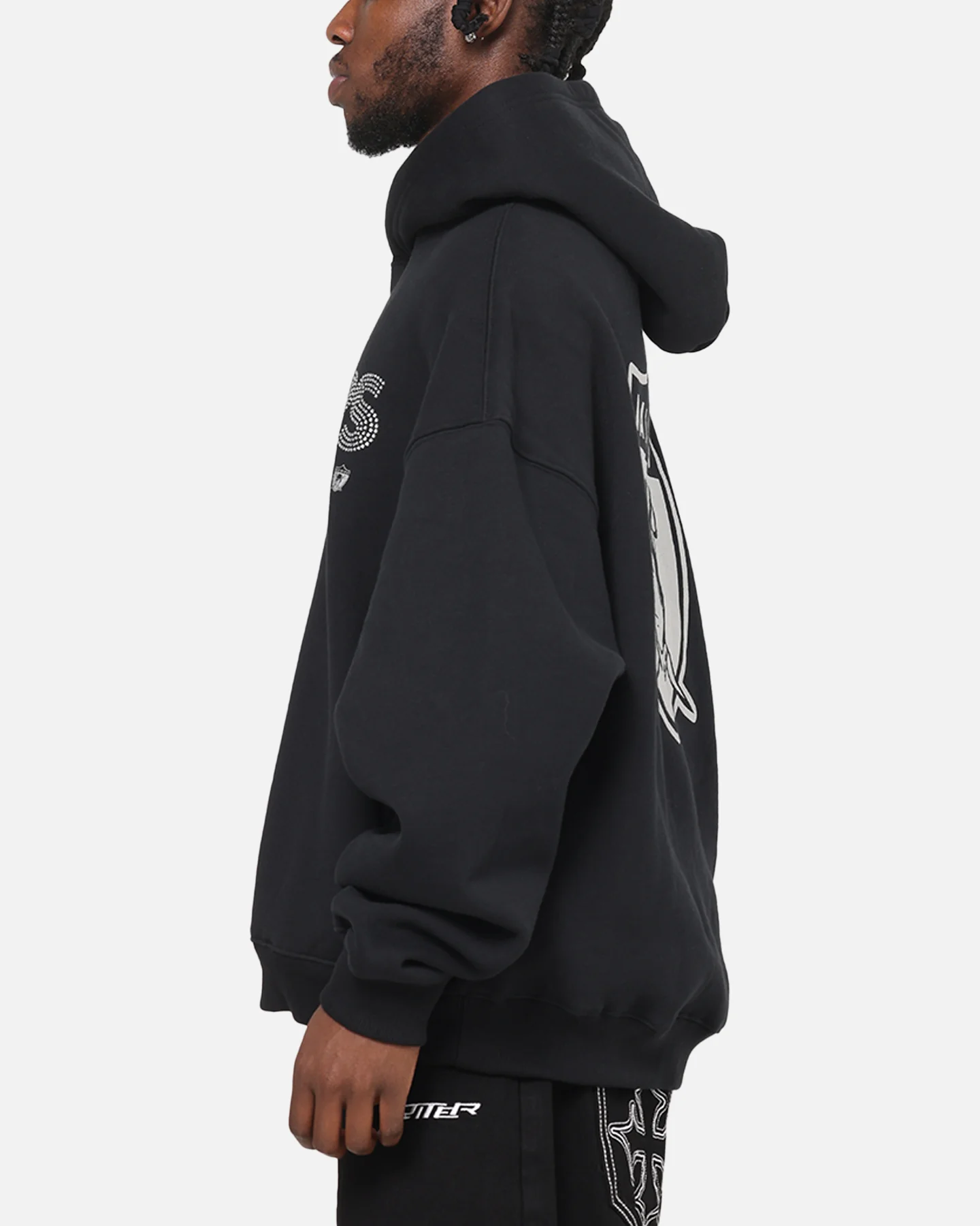 Mitchell & Ness Las Vegas Raiders Rhinestone Hoodie Faded Black