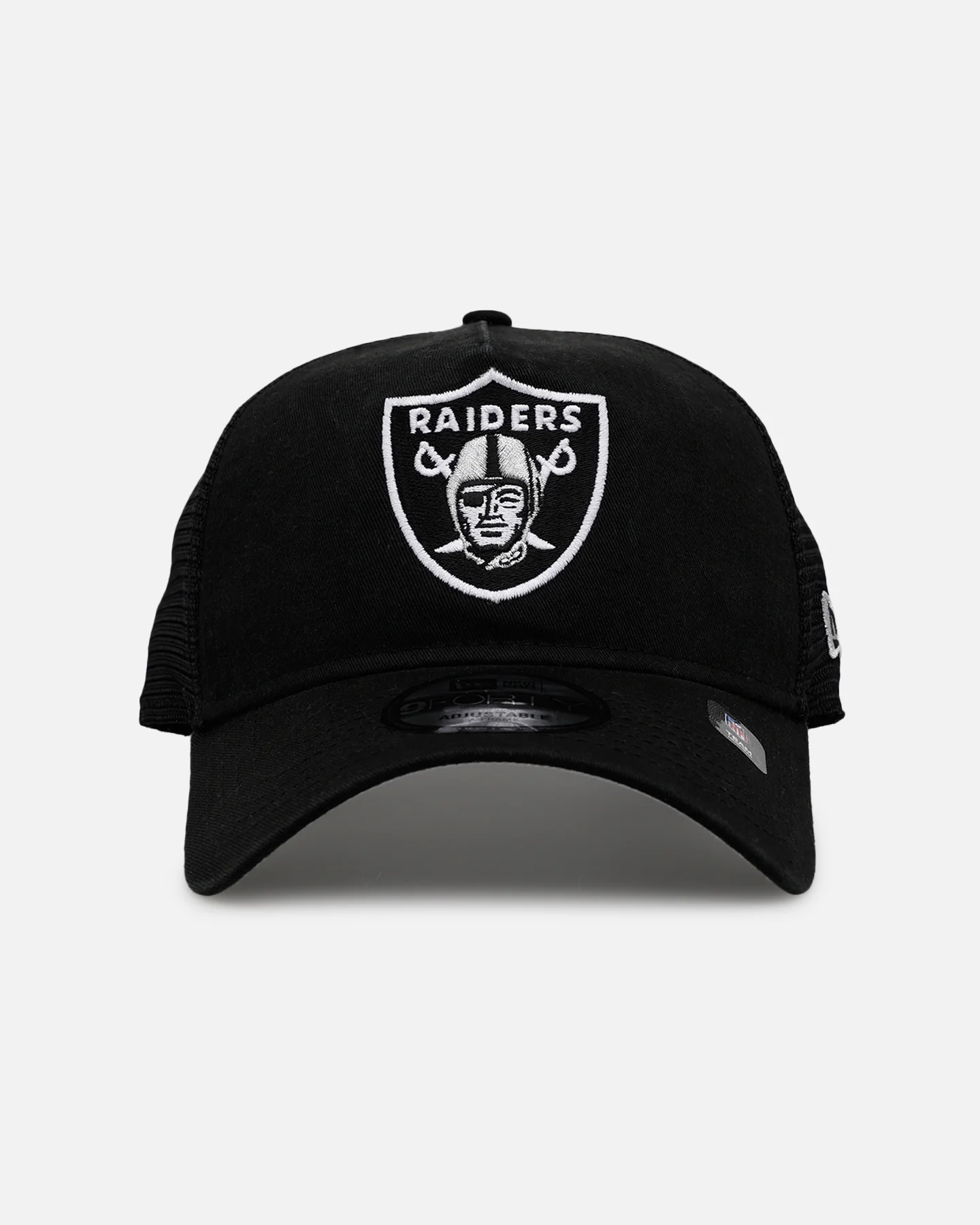 New Era Las Vegas Raiders 'Washed Truckers' 9FORTY A-Frame Trucker Snapback Official Team Color