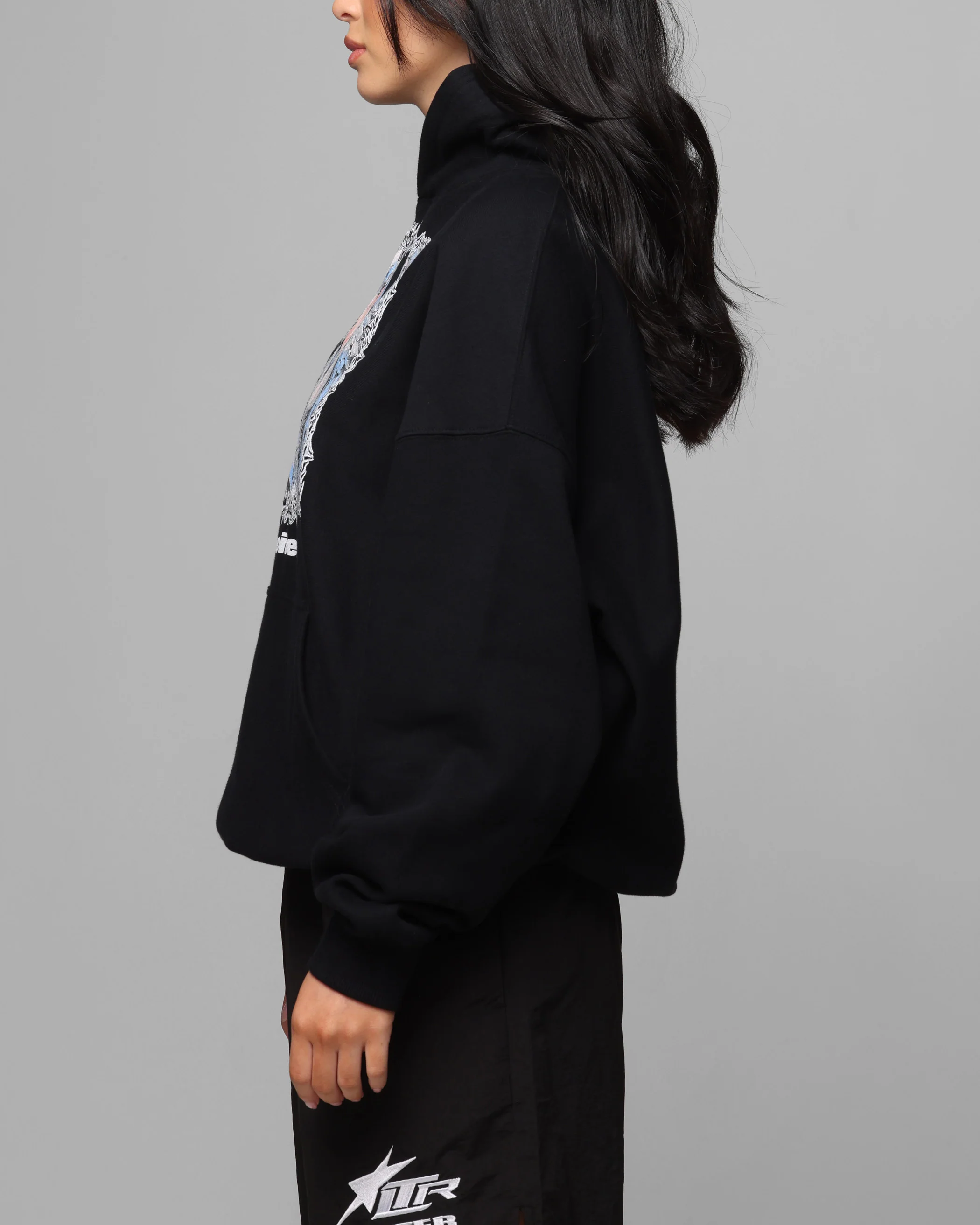 Loiter Angel Number Hoodie Black