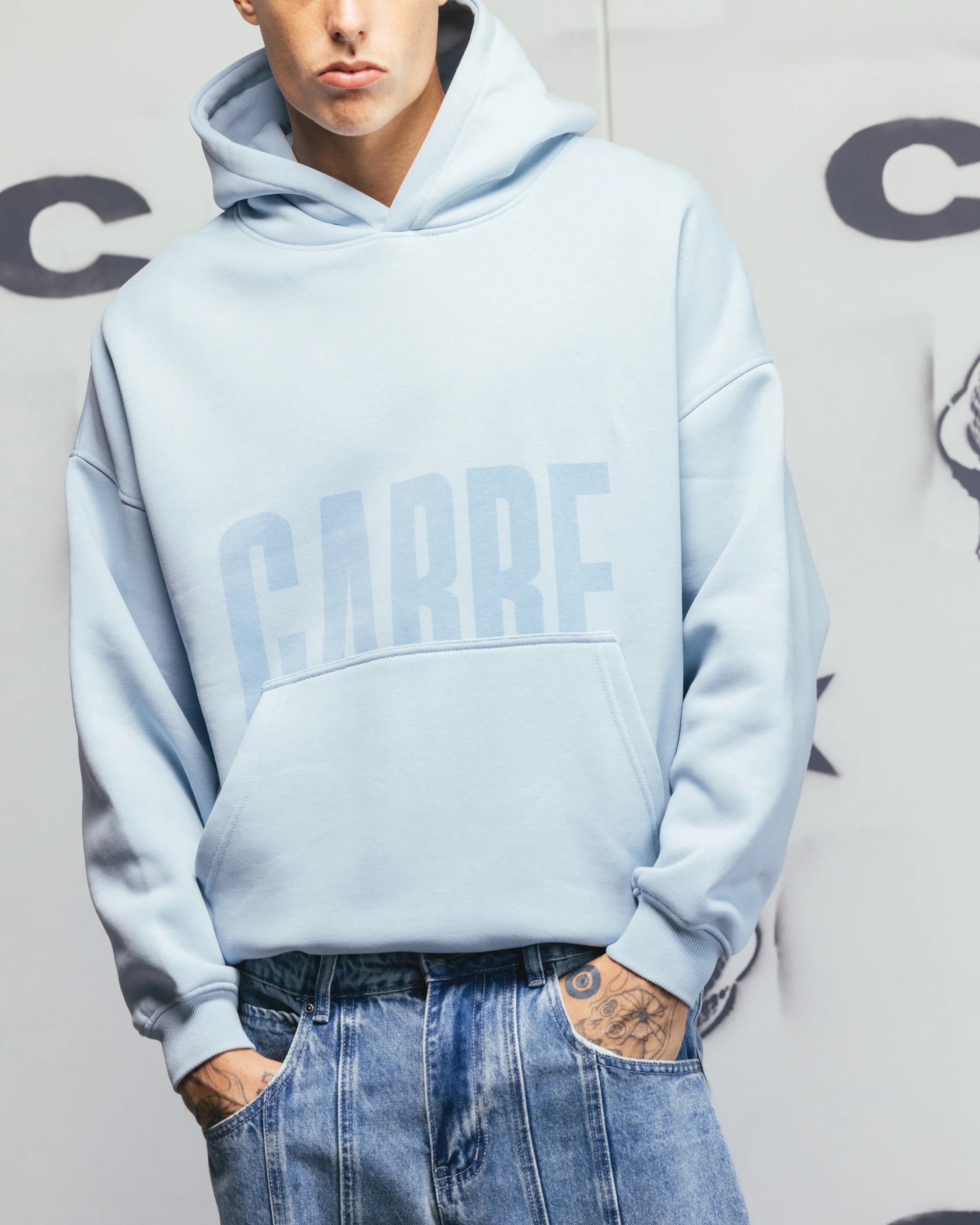 Carre Premium Essentials Hoodie Baby Blue