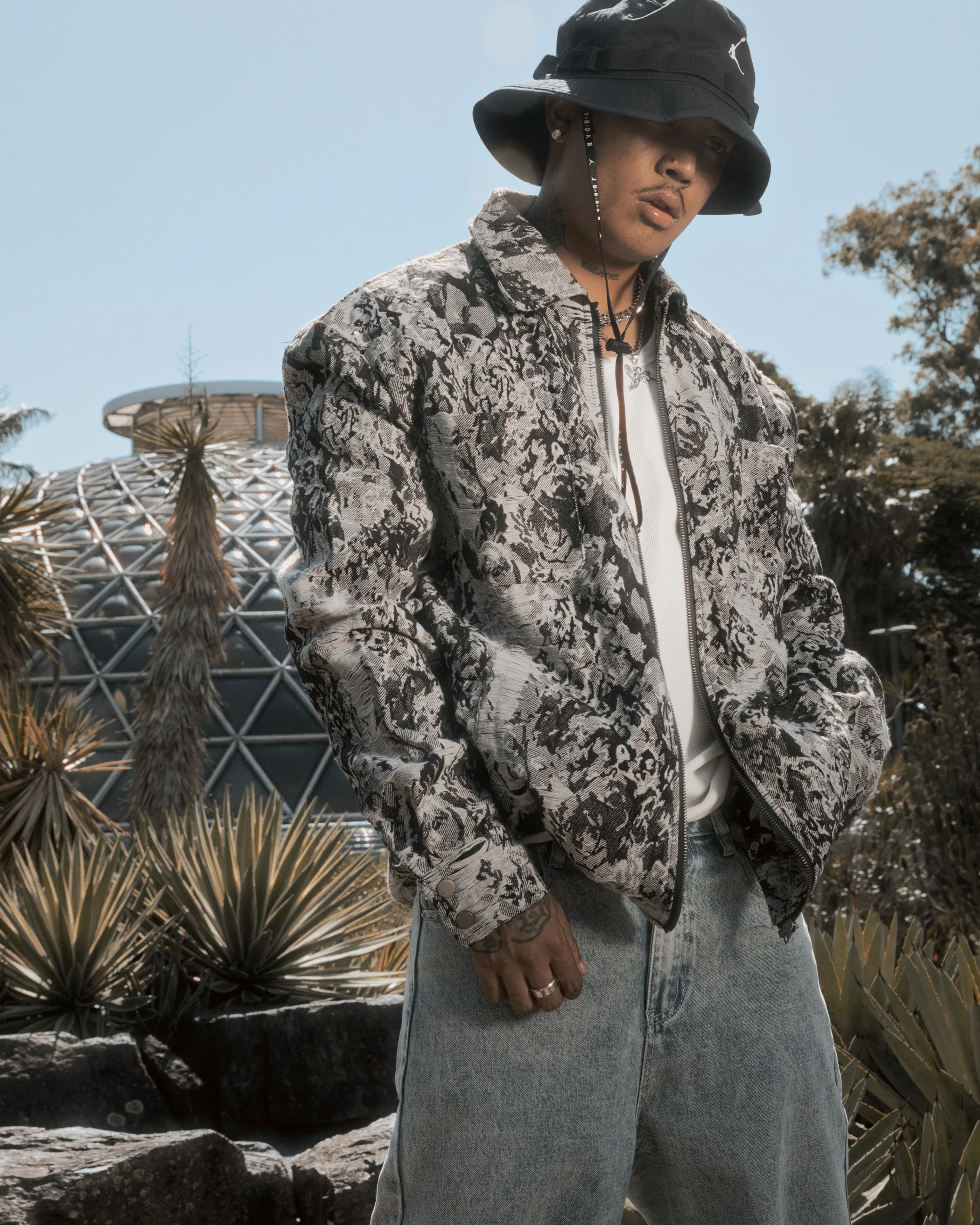 XXIII Denim Jacquard Jacket Black Denim