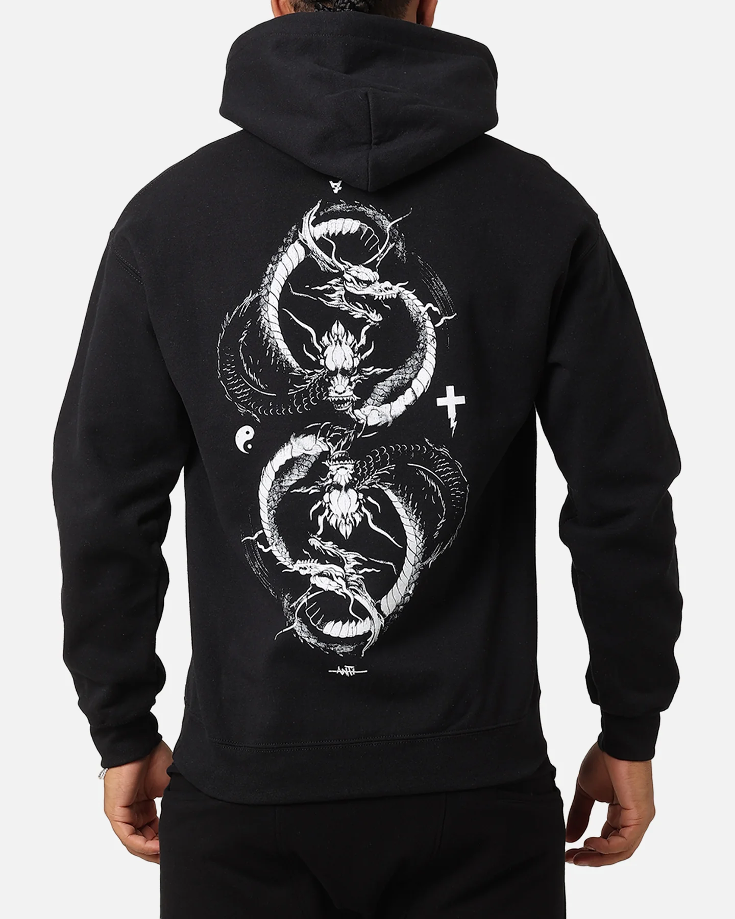The Anti Order Double Dragon Hoodie Black/White