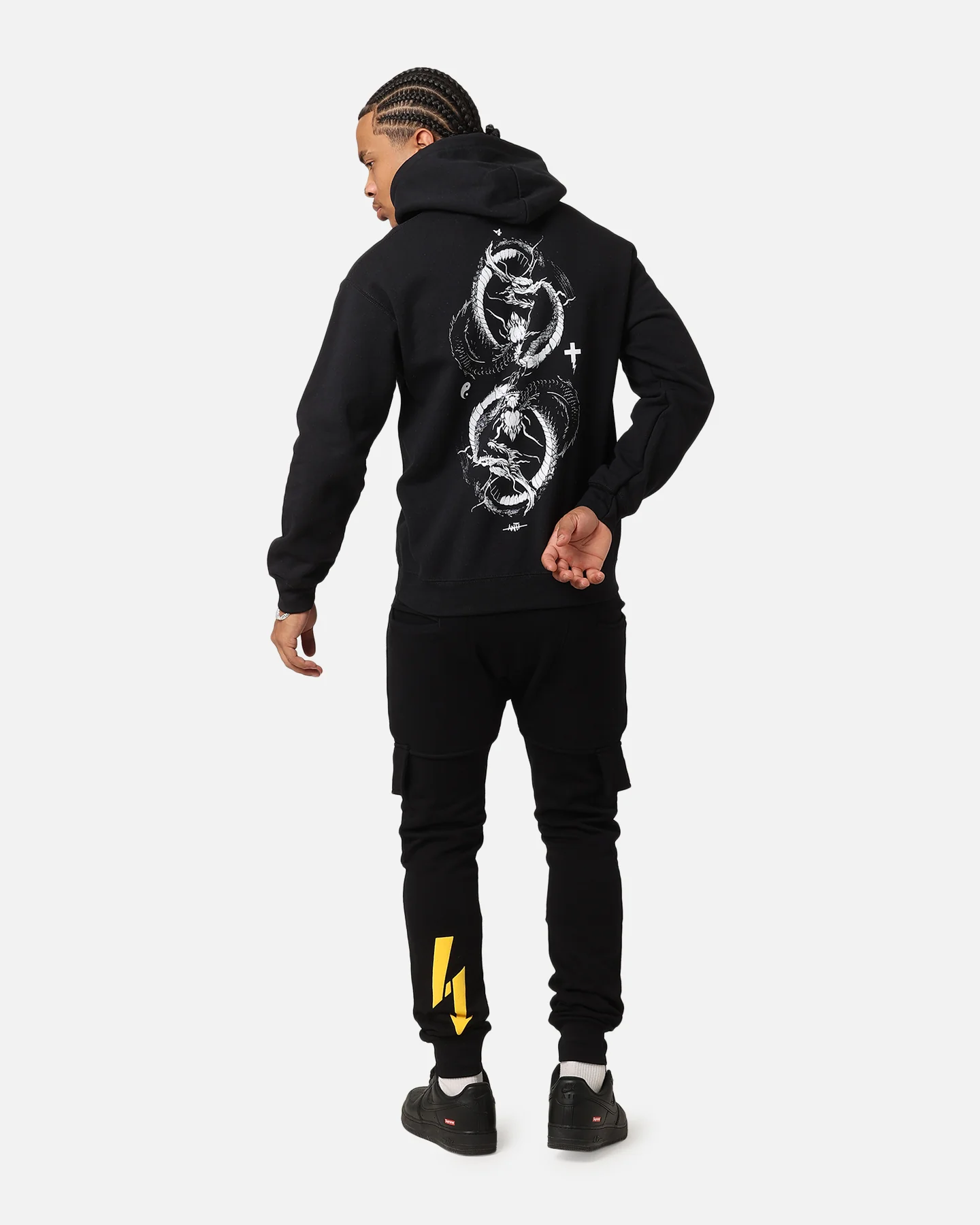 The Anti Order Double Dragon Hoodie Black/White