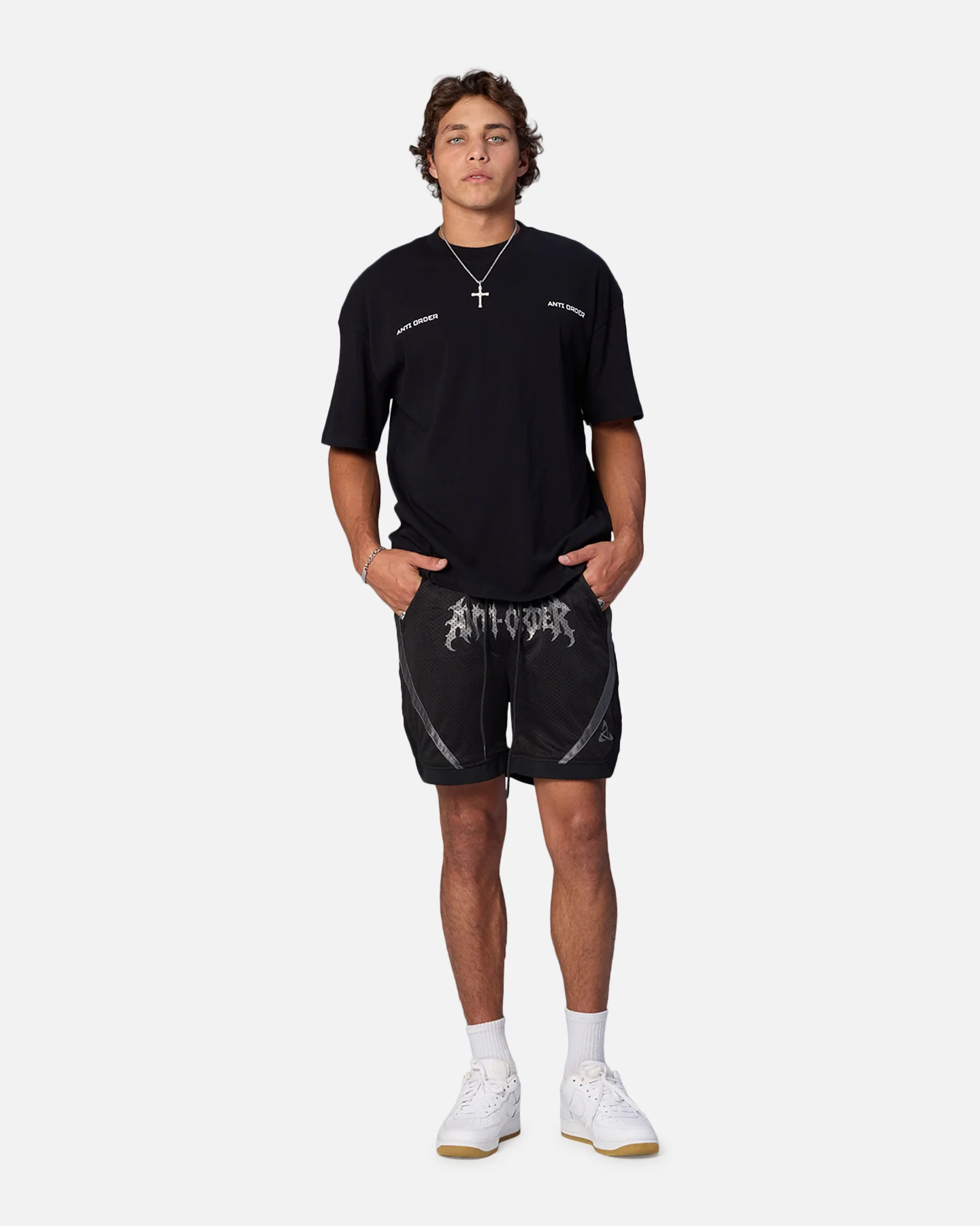 The Anti Order Sparta Mesh Basketball Shorts Black/Grey