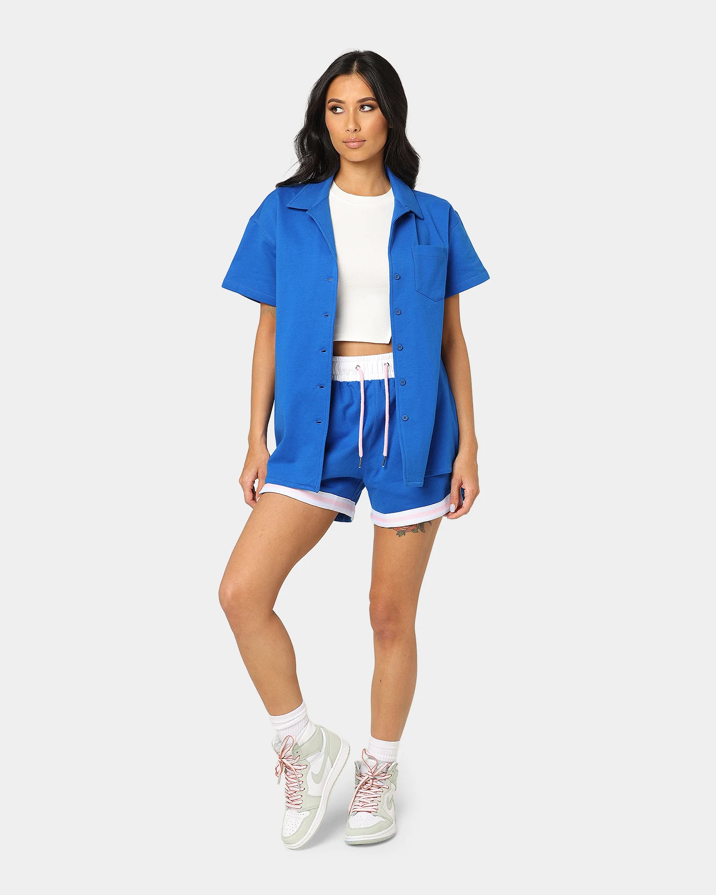 EN ES Women's Zenni Terry Shorts Cobalt Blue