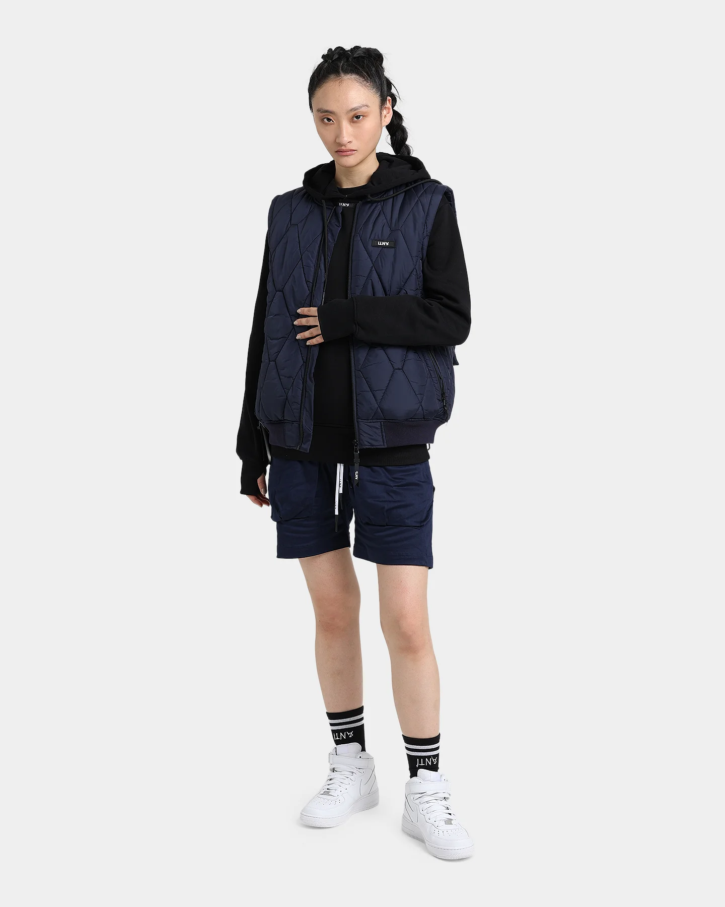 The Anti Order Neo Military Cargo Shorts Dark Navy