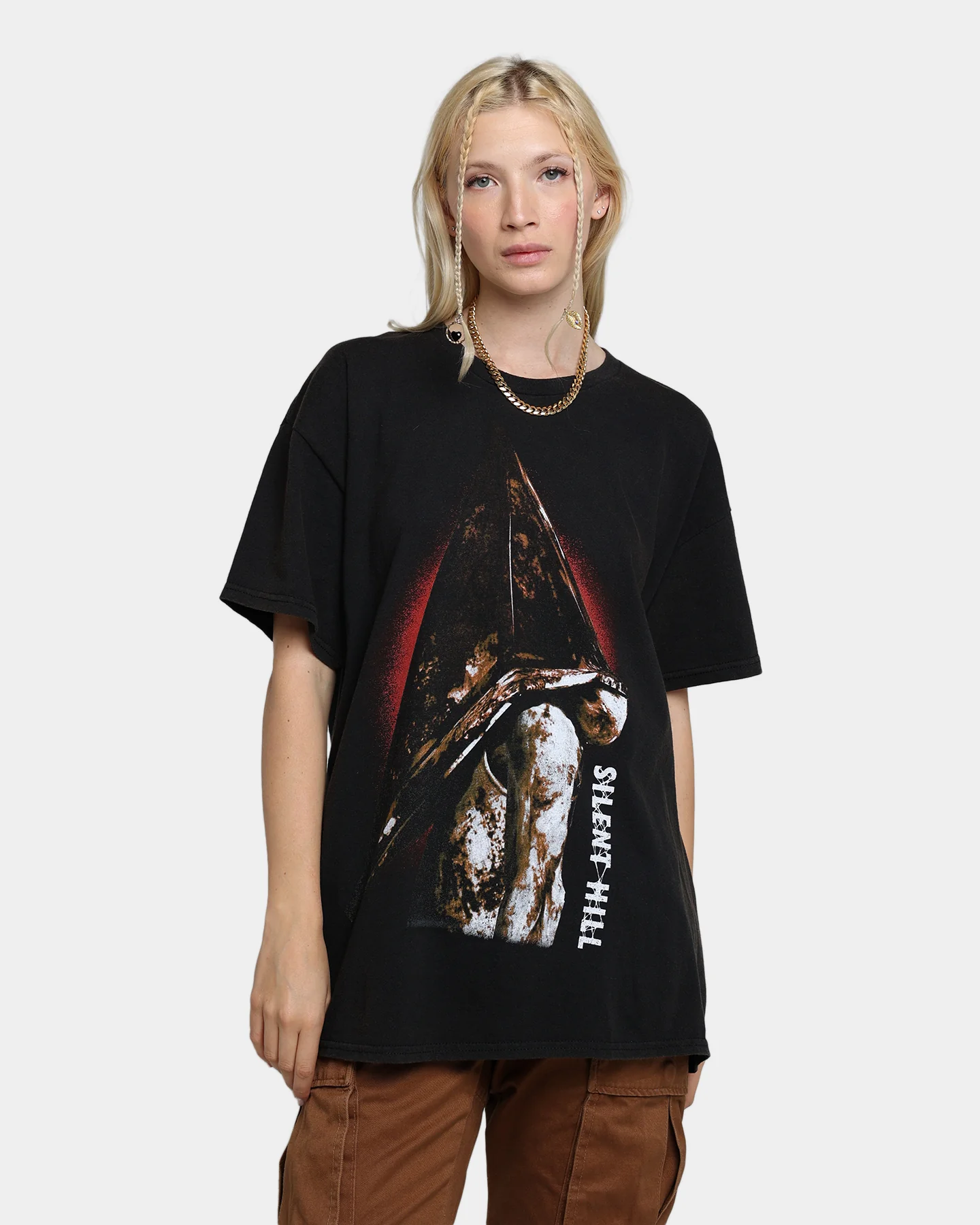 Rats Get Fat X Silent Hill The Halo Of The Sun Vintage T-Shirt Black Wash