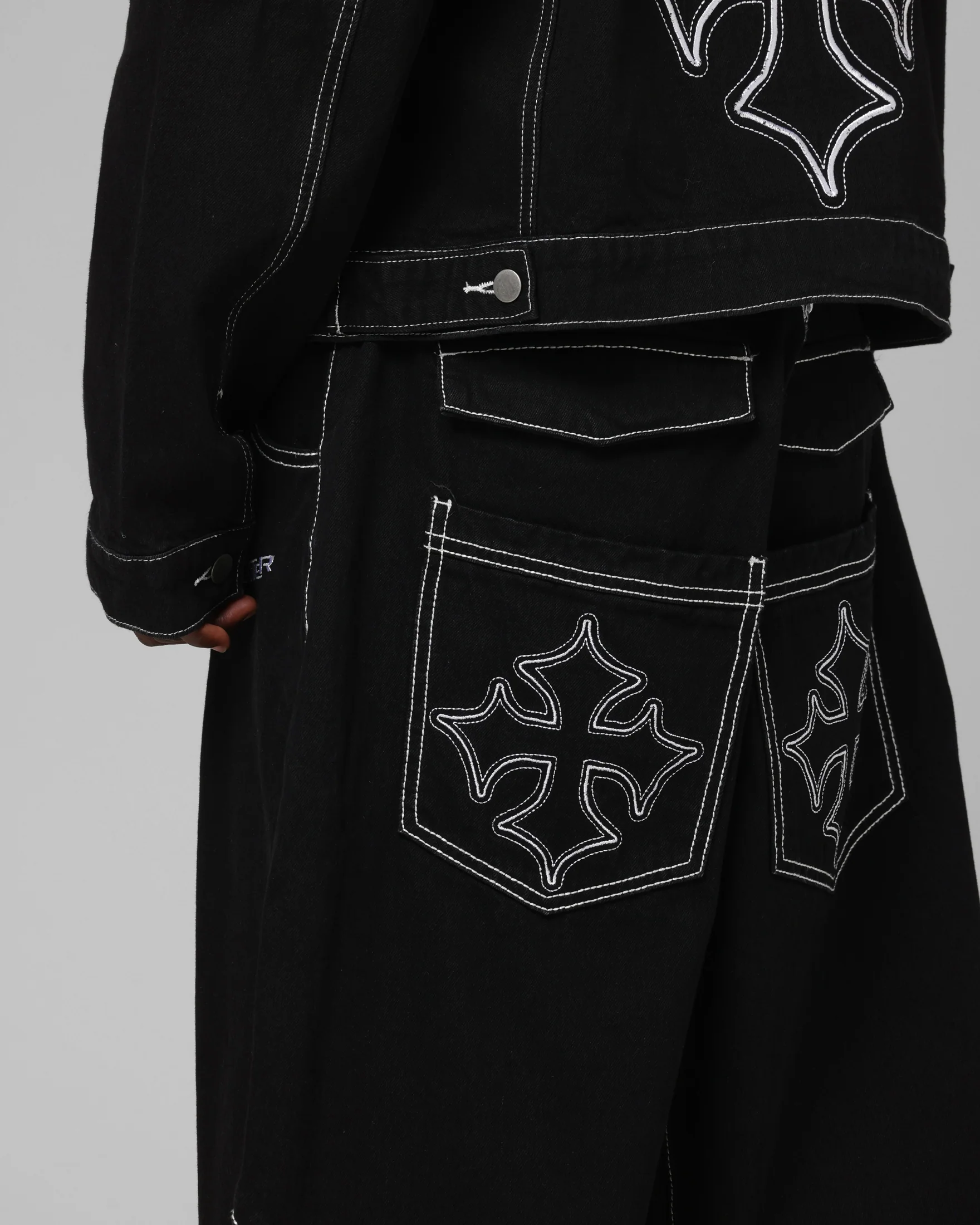 Loiter Biker Raver Jeans Black