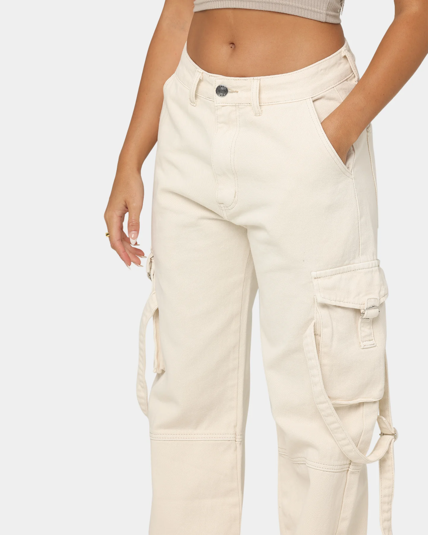 XXIII Ibernia Boyfriend Cargo Pants Bone