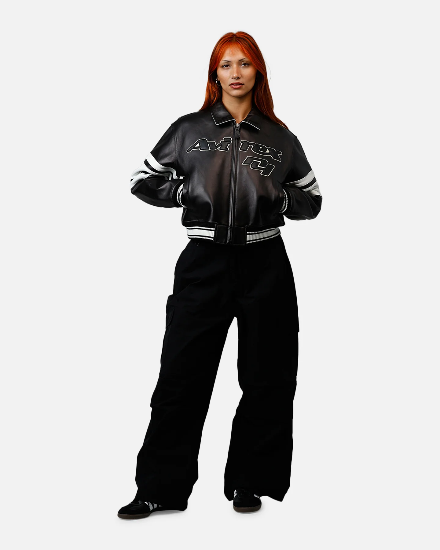 Avirex Women's Cropped Legend Jacket Black